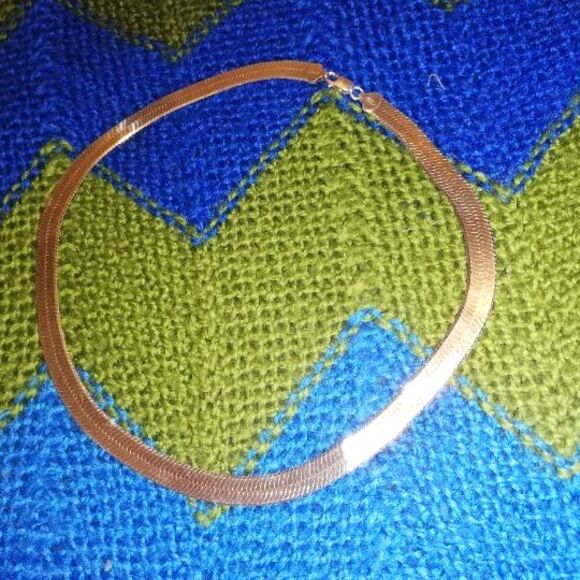 Sterling Silver Statement Piece Sleek 925 necklace 1cm wide VTG Italy NICE 38gr! - Picture 5 of 14